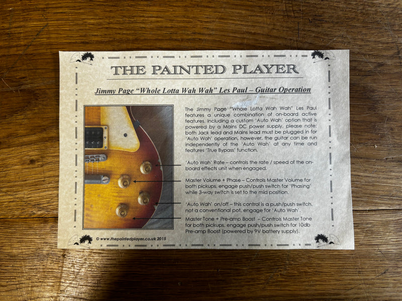 The Painted Player "No.1" Jimmy Page Les Paul Tribute 2015